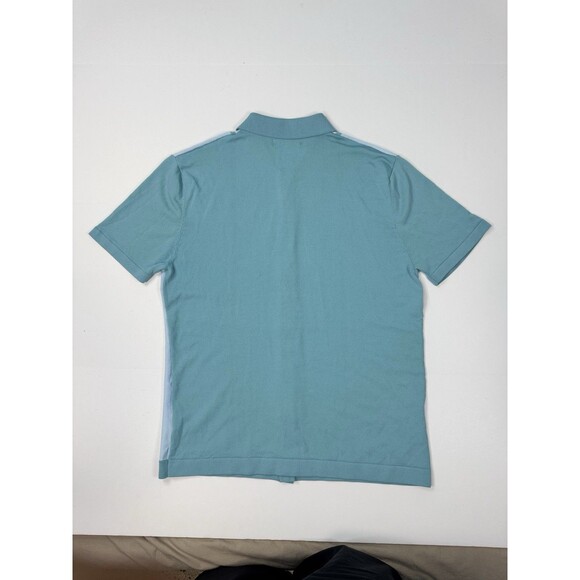 PJ Paul Jones Button Polo Bowling Shirt Striped Retro Short Sleeve Knit Size M - Picture 2 of 6